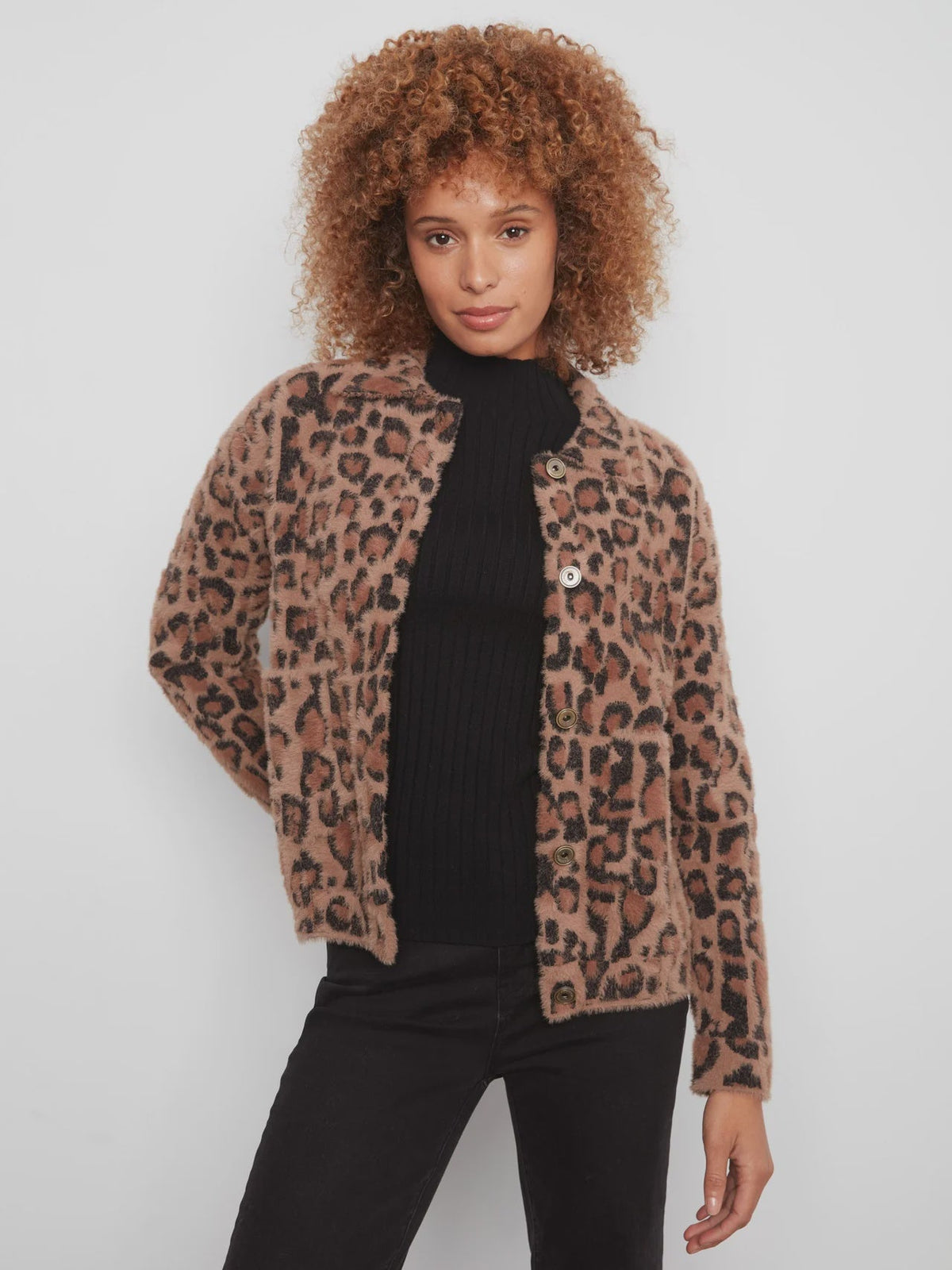 Eyelash Yarn Leopard Jacket C6432 - Hello Beautiful BoutiqueJacketCharlie B