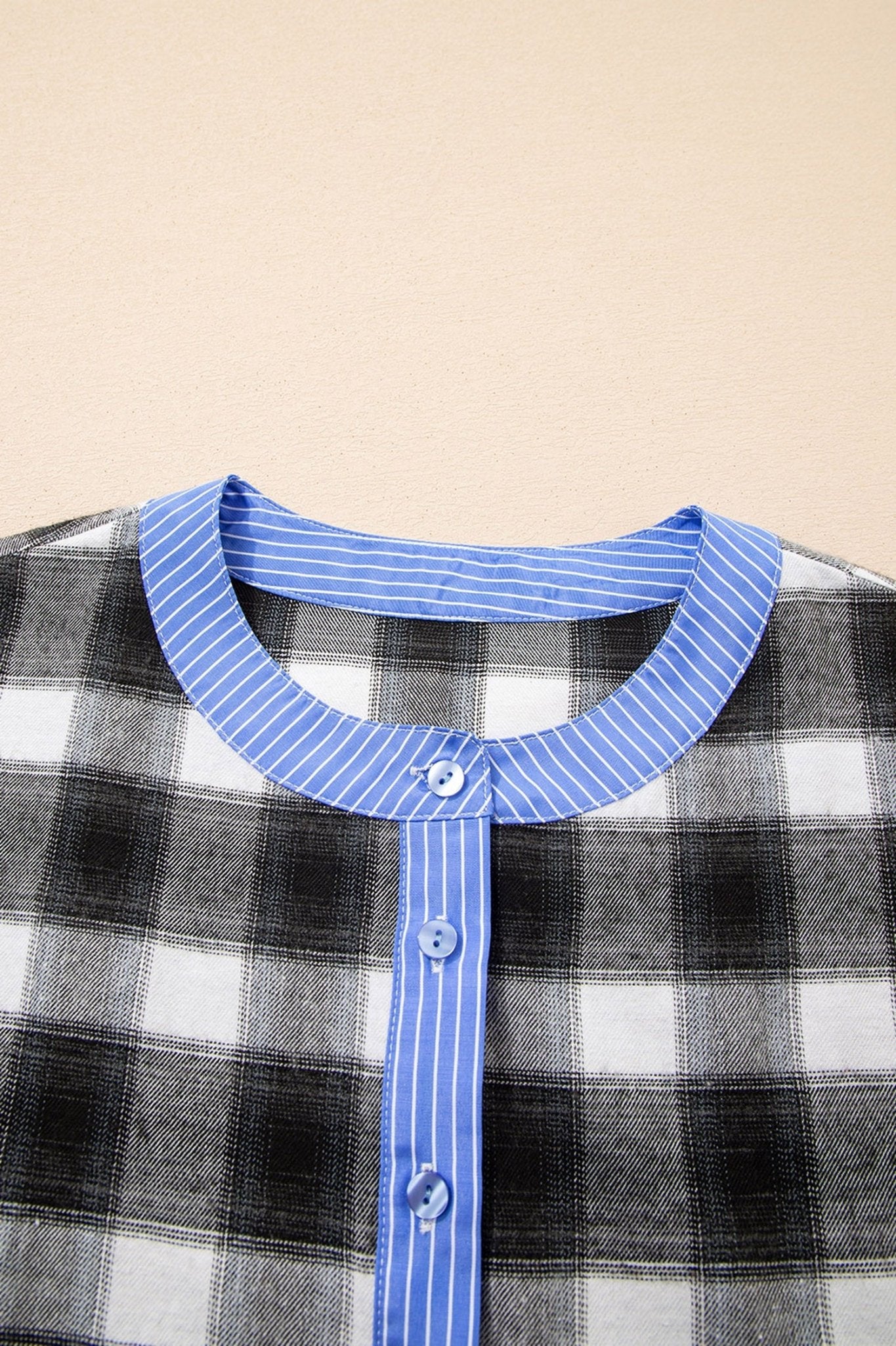 Ezra Half Placket Plaid Blouse - Hello Beautiful BoutiqueBlouses & ShirtsThreaded Pear