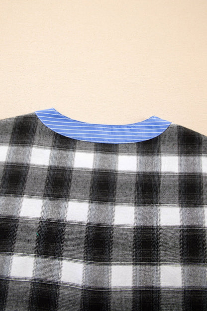 Ezra Half Placket Plaid Blouse - Hello Beautiful BoutiqueBlouses & ShirtsThreaded Pear