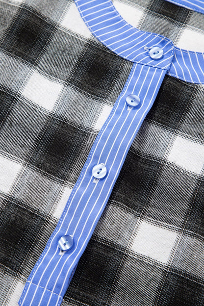 Ezra Half Placket Plaid Blouse - Hello Beautiful BoutiqueBlouses & ShirtsThreaded Pear