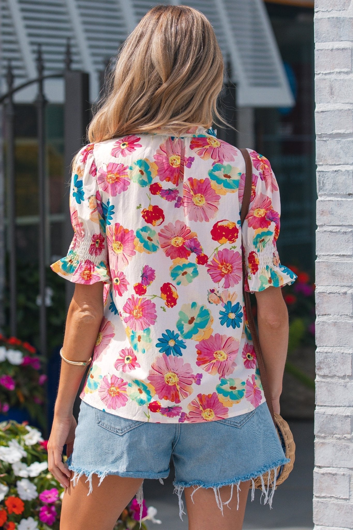 Faith Short Puff Sleeve Blouse - Hello Beautiful BoutiqueBlouses & ShirtsThreaded Pear