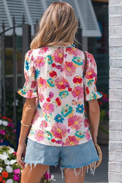 Faith Short Puff Sleeve Blouse - Hello Beautiful BoutiqueBlouses & ShirtsThreaded Pear