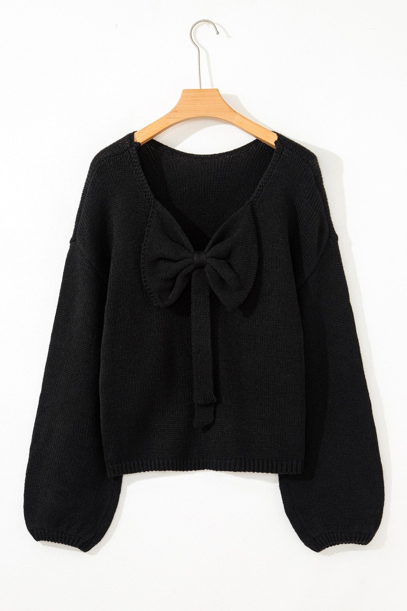 Faye Backless Bubble Sleeve Sweater - Hello Beautiful BoutiqueSweatersThreaded Pear