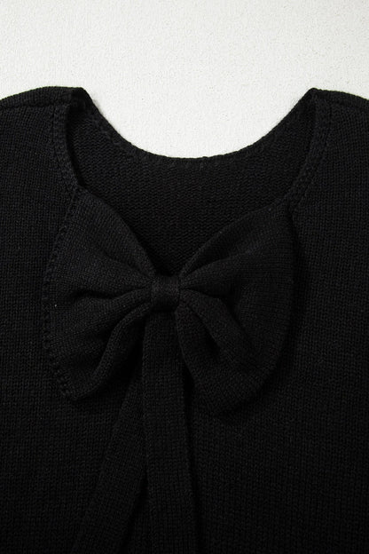 Faye Backless Bubble Sleeve Sweater - Hello Beautiful BoutiqueSweatersThreaded Pear