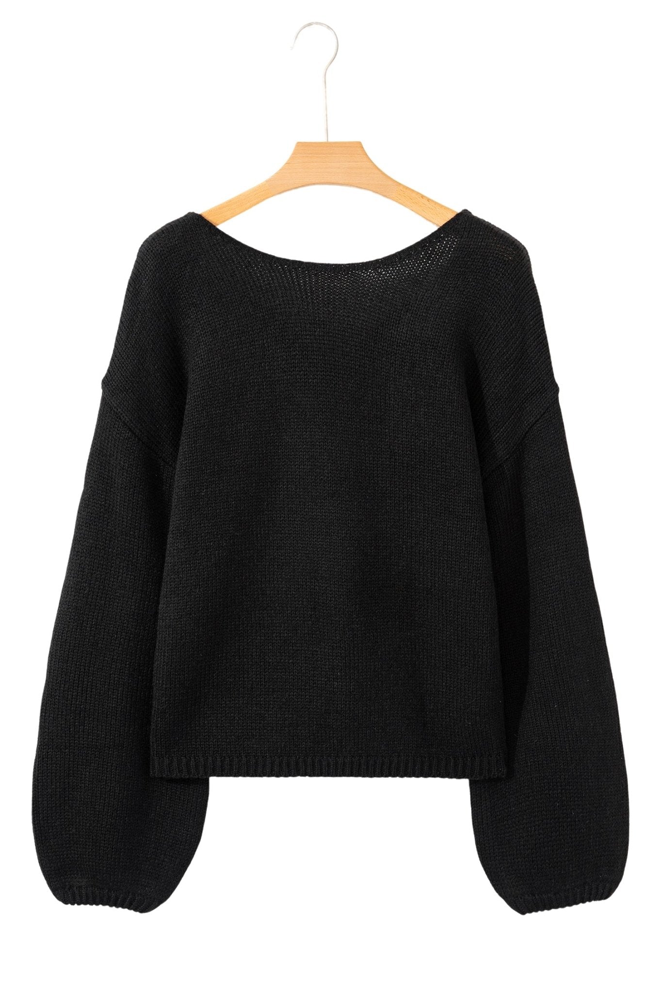 Faye Backless Bubble Sleeve Sweater - Hello Beautiful BoutiqueSweatersThreaded Pear