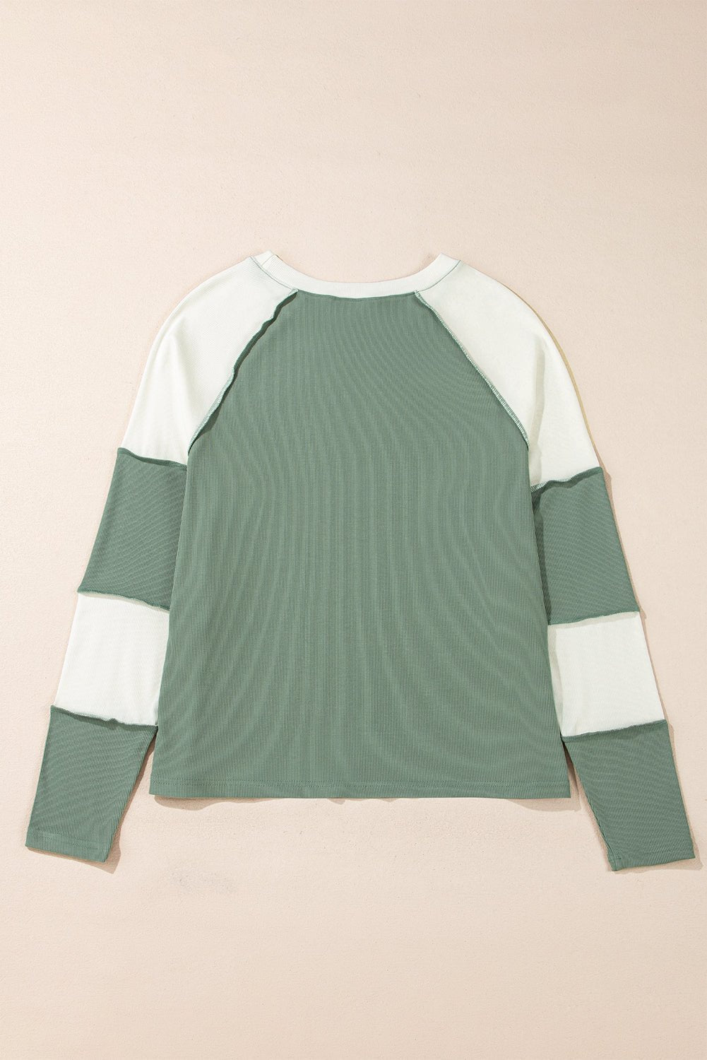 Faye Colorblock Patchwork Raglan Long Sleeve Top - Hello Beautiful BoutiqueLong Sleeve TopsThreaded Pear