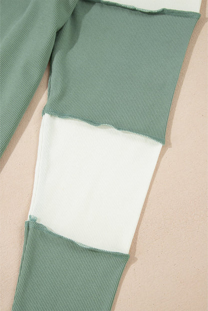 Faye Colorblock Patchwork Raglan Long Sleeve Top - Hello Beautiful BoutiqueLong Sleeve TopsThreaded Pear