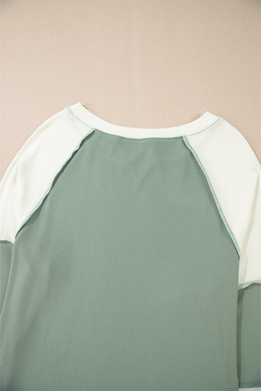 Faye Colorblock Patchwork Raglan Long Sleeve Top - Hello Beautiful BoutiqueLong Sleeve TopsThreaded Pear