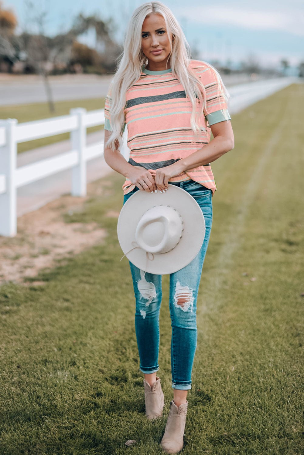 Frances Stripes Shirt - Hello Beautiful BoutiqueTops & TeesThreaded Pear