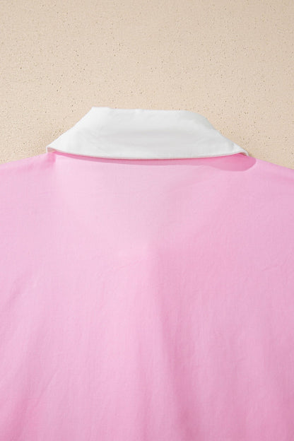 Francesca Short Sleeve Up Shirt - Hello Beautiful BoutiqueBlouses & ShirtsThreaded Pear