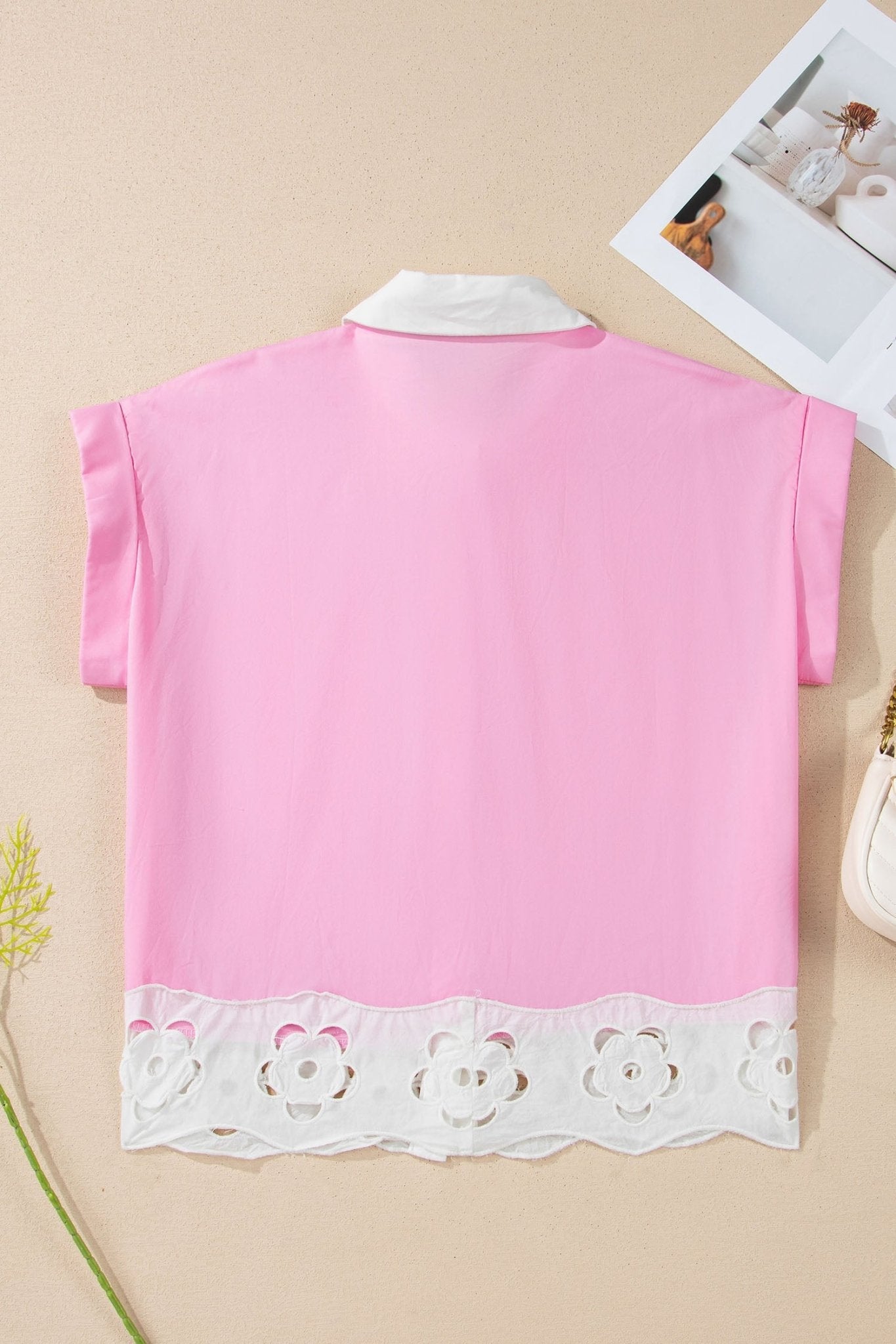 Francesca Short Sleeve Up Shirt - Hello Beautiful BoutiqueBlouses & ShirtsThreaded Pear