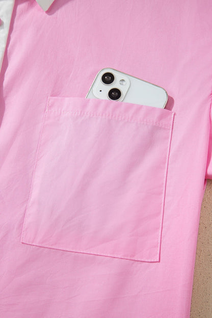 Francesca Short Sleeve Up Shirt - Hello Beautiful BoutiqueBlouses & ShirtsThreaded Pear