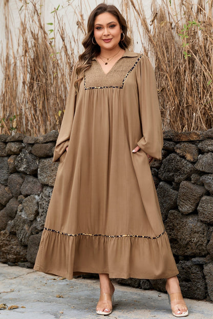 Frankie accent Bracelet Long PLUS Dress - Hello Beautiful BoutiquePlus Size Maxi DressesThreaded Pear