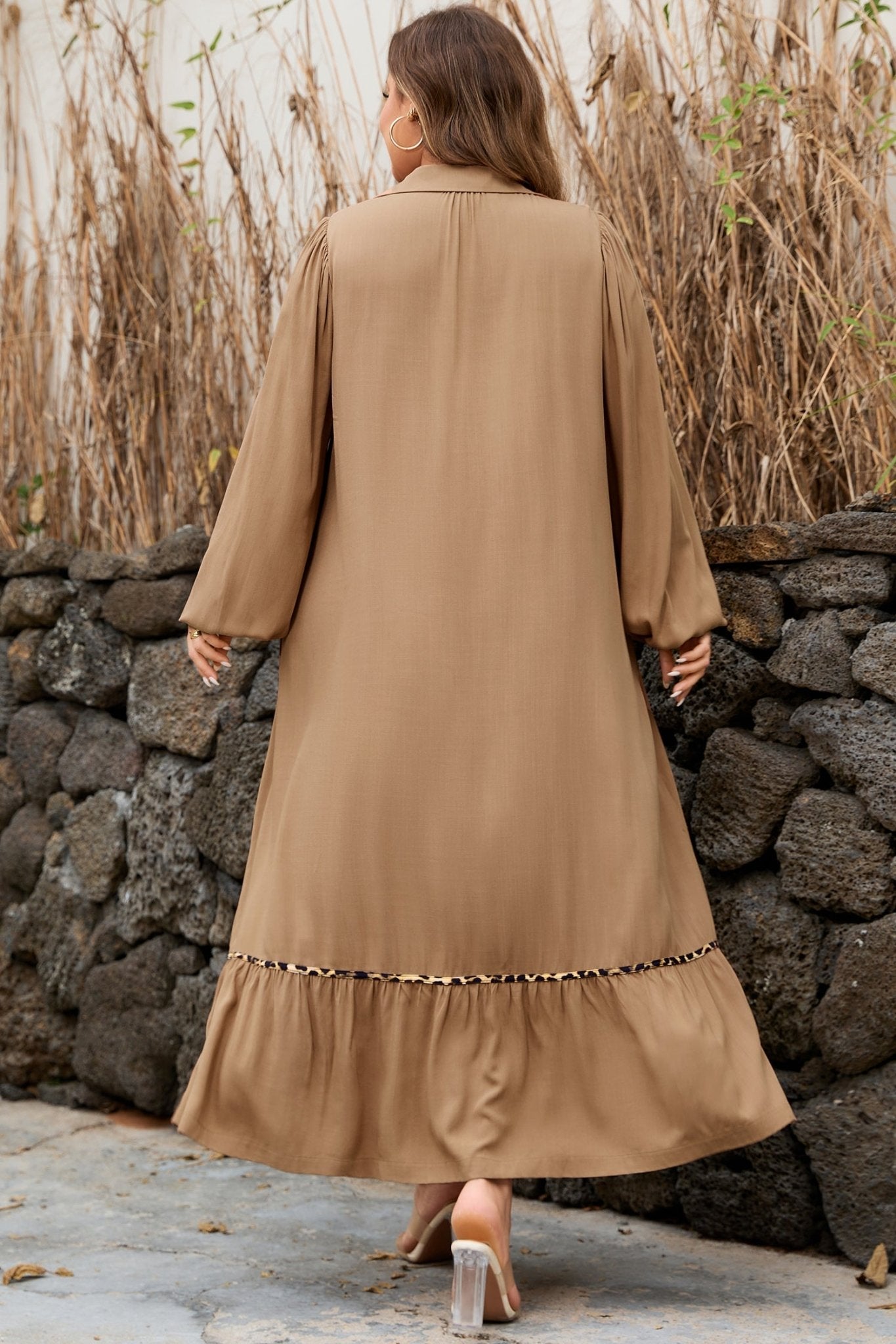 Frankie accent Bracelet Long PLUS Dress - Hello Beautiful BoutiquePlus Size Maxi DressesThreaded Pear
