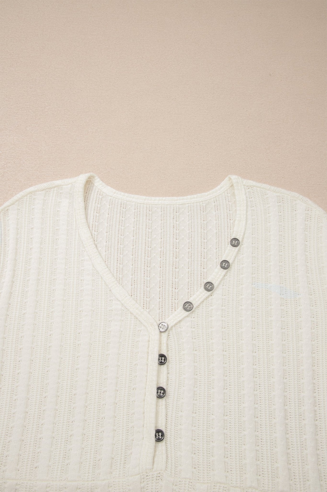 Frankie Raw Seam Henley Tee - Hello Beautiful BoutiqueTops & TeesThreaded Pear