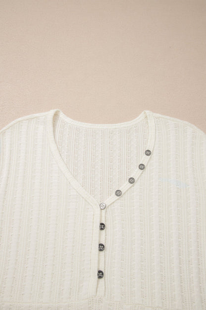 Frankie Raw Seam Henley Tee - Hello Beautiful BoutiqueTops & TeesThreaded Pear