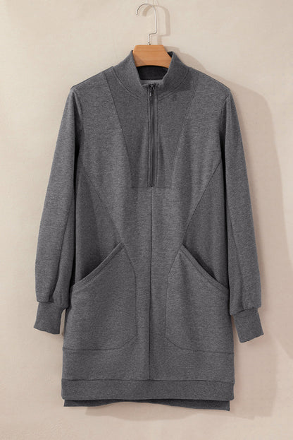 Frankie Ribbed Patchwork Sweatshirt Dress - Hello Beautiful BoutiqueMini DressesThreaded Pear