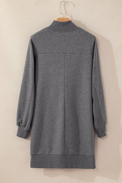 Frankie Ribbed Patchwork Sweatshirt Dress - Hello Beautiful BoutiqueMini DressesThreaded Pear