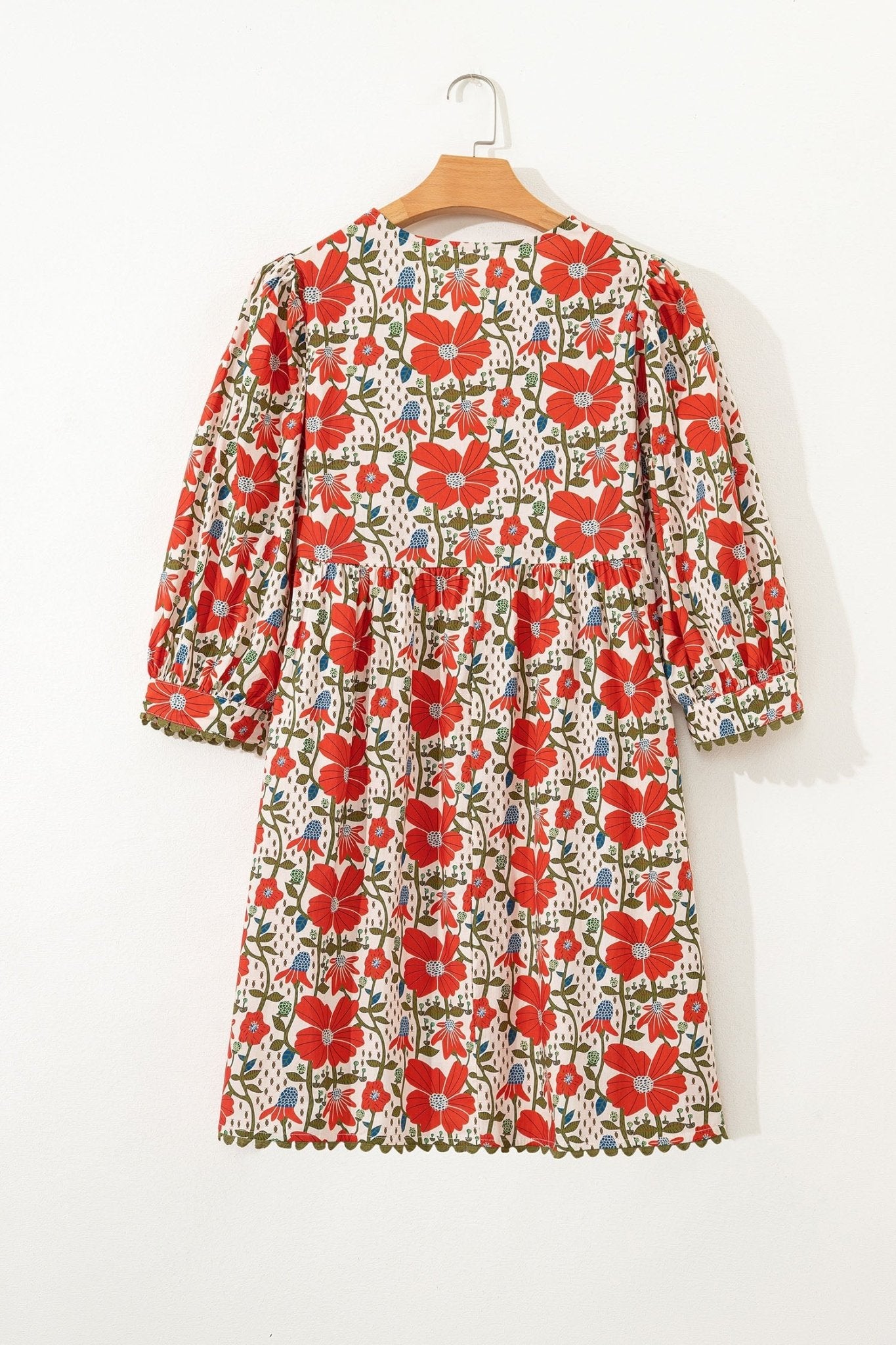 Freya Sleeve Loose Mini Dress - Hello Beautiful BoutiqueFloral DressesThreaded Pear