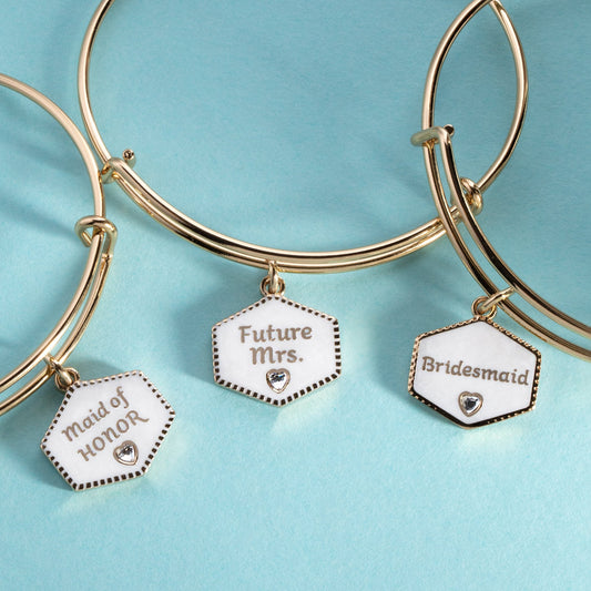 'Future Mrs.' Mother of Pearl Charm Bangle - Hello Beautiful BoutiqueBraceletsALEX AND ANI