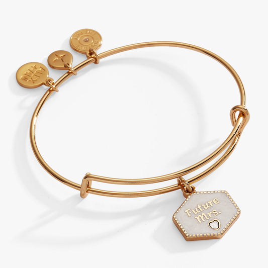 'Future Mrs.' Mother of Pearl Charm Bangle - Hello Beautiful BoutiqueBraceletsALEX AND ANI