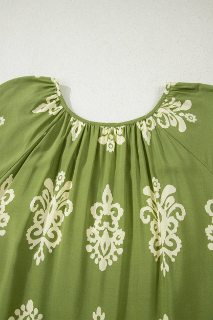 Gabriella Floral Short Sleeve PLUS Top - Hello Beautiful BoutiquePlus Size Blouses & ShirtsThreaded Pear