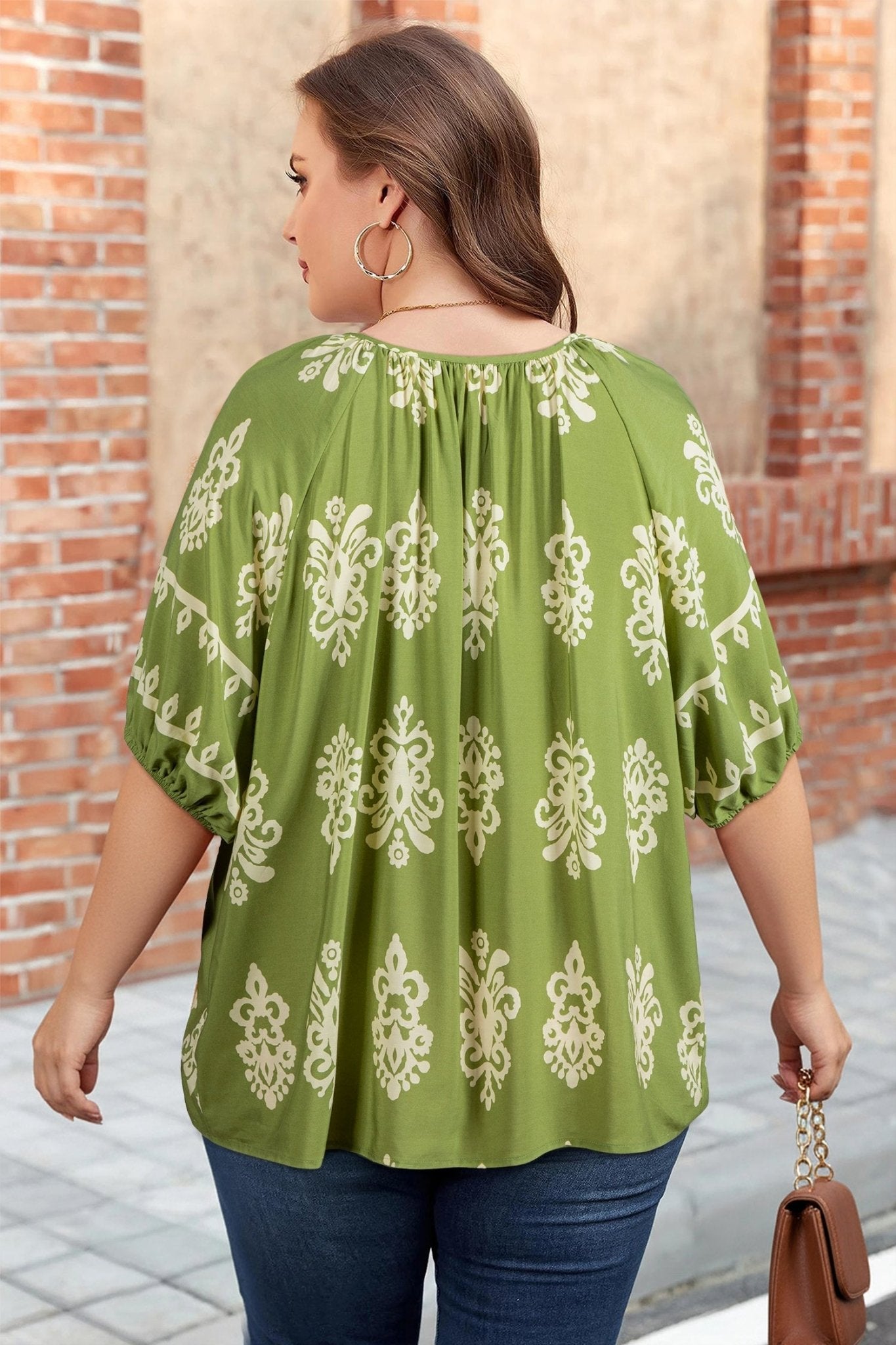 Gabriella Floral Short Sleeve PLUS Top - Hello Beautiful BoutiquePlus Size Blouses & ShirtsThreaded Pear
