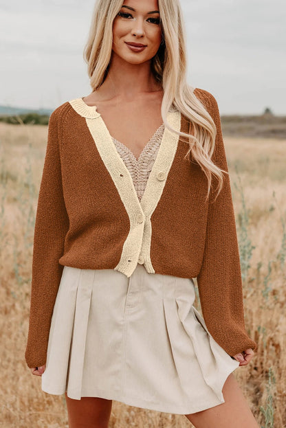 Gabriella Knit Neckline Short Cardigan - Hello Beautiful BoutiqueCardigansThreaded Pear
