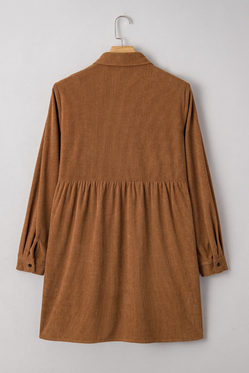 Galilea Corduroy Full Collared PLUS Shirt - Hello Beautiful BoutiquePlus Size Mini DressesThreaded Pear