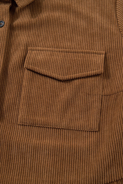 Galilea Corduroy Full Collared PLUS Shirt - Hello Beautiful BoutiquePlus Size Mini DressesThreaded Pear