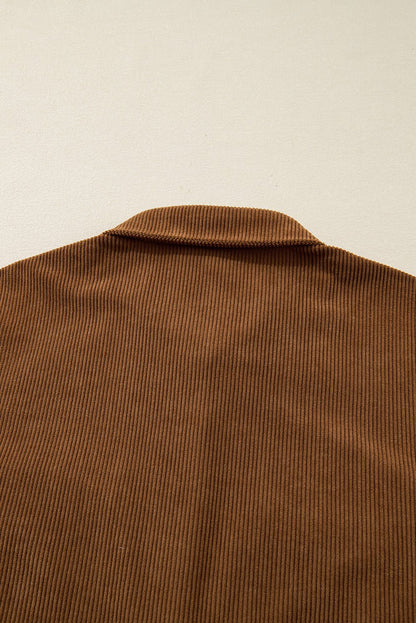Galilea Corduroy Full Collared PLUS Shirt - Hello Beautiful BoutiquePlus Size Mini DressesThreaded Pear