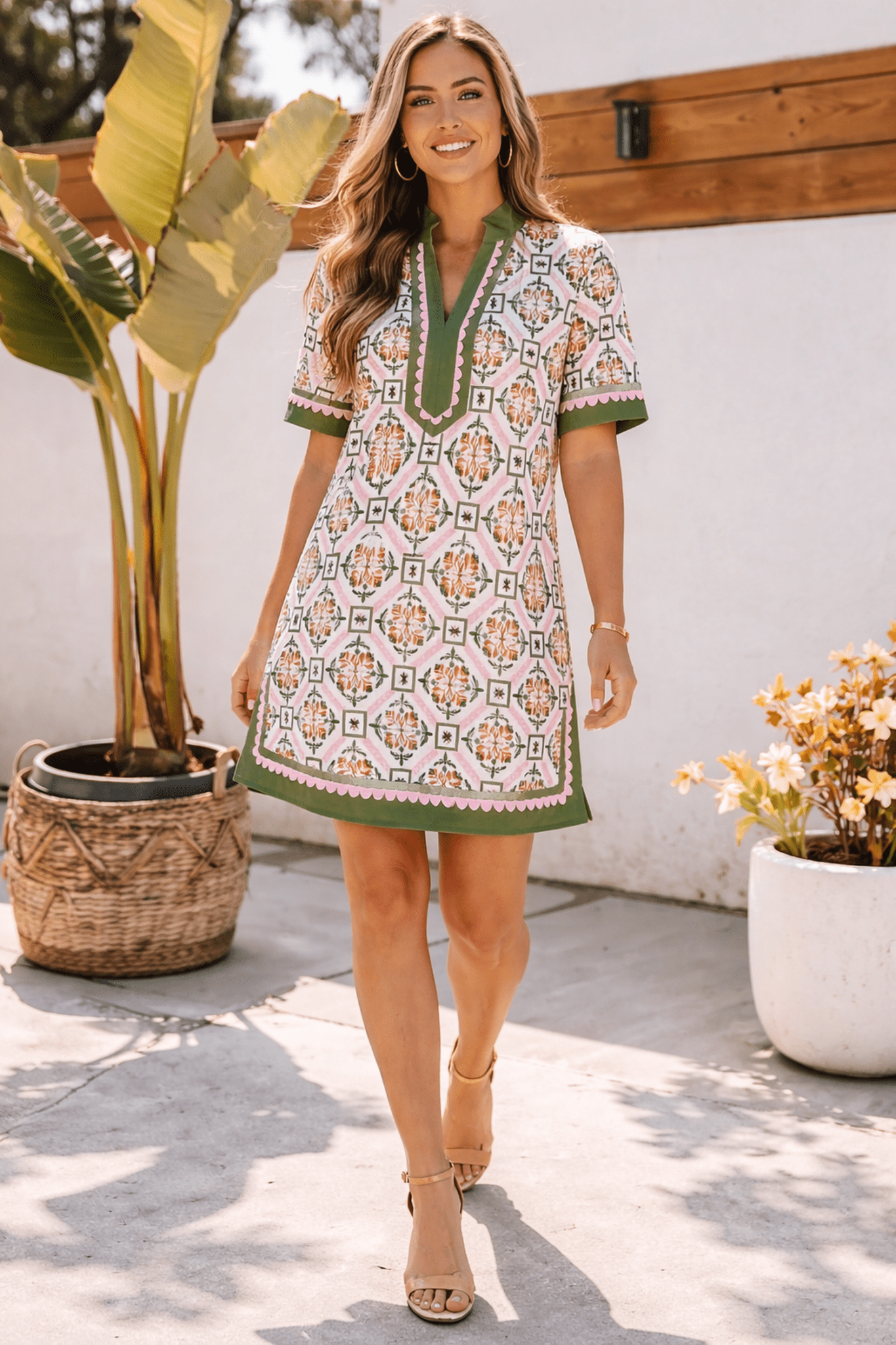 Galilea Sleeve Loose Mini Dress - Hello Beautiful BoutiqueFloral DressesThreaded Pear