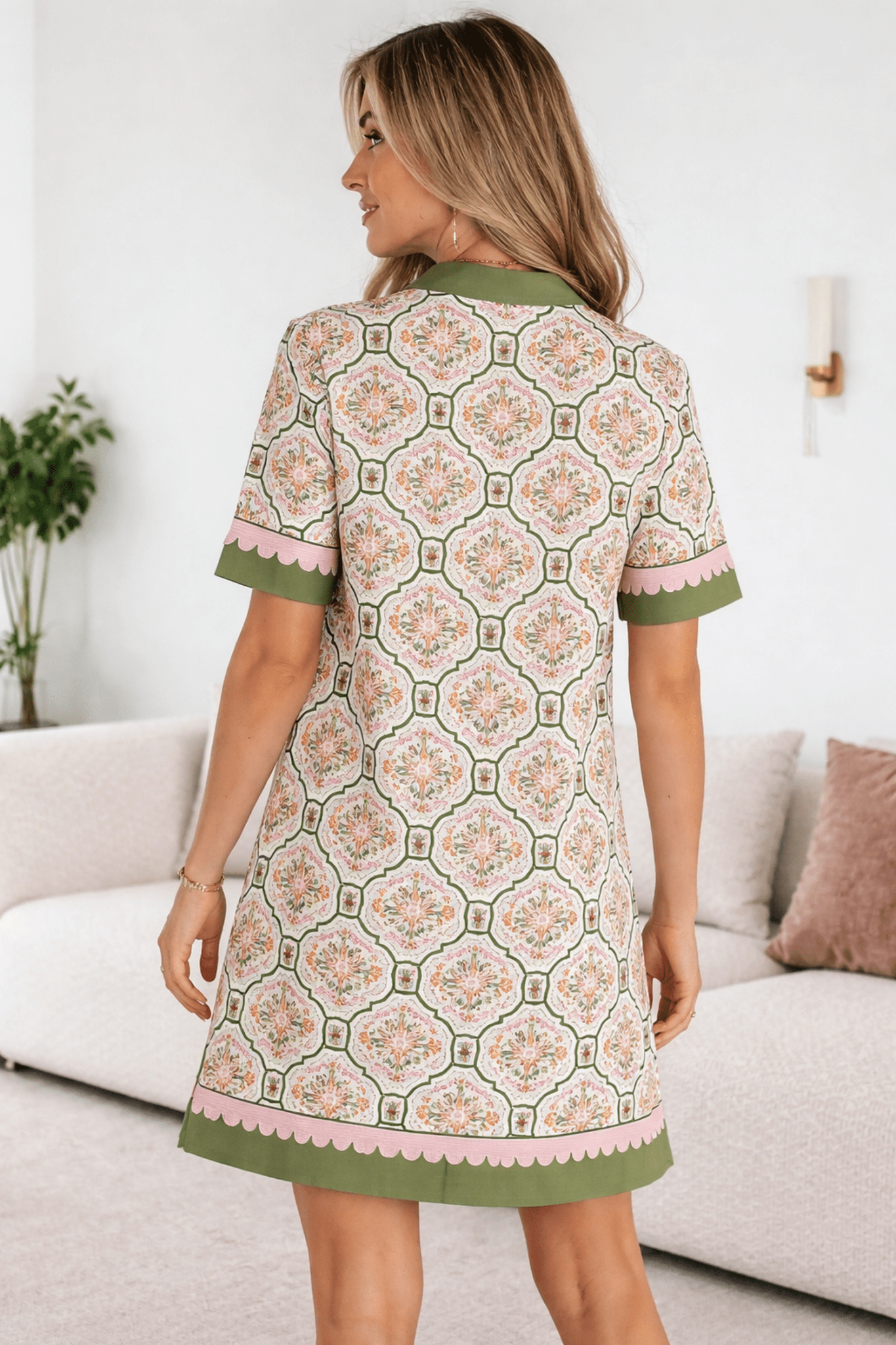 Galilea Sleeve Loose Mini Dress - Hello Beautiful BoutiqueFloral DressesThreaded Pear