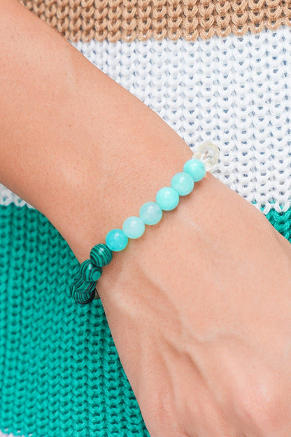 Gemma Crystal Beaded Elastic Bracelet - Hello Beautiful BoutiqueJewelryThreaded Pear