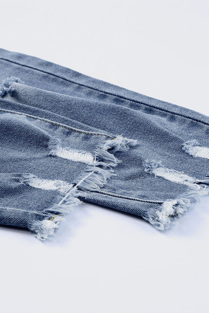 Georgia Skinny Distressed Capri Jeans - Hello Beautiful BoutiqueJeansThreaded Pear