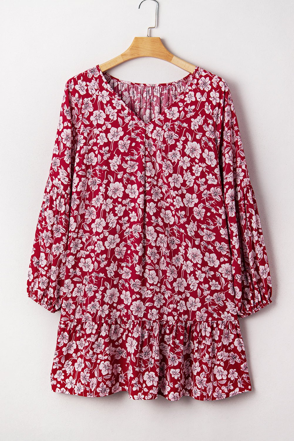 Georgina Balloon Sleeve Relaxed PLUS Dress - Hello Beautiful BoutiquePlus Size Mini DressesThreaded Pear
