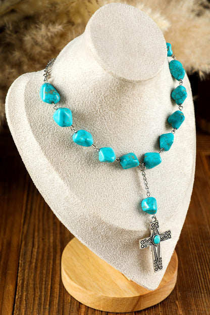 Giana Peacock Cross Pendant Necklace - Hello Beautiful BoutiqueJewelryThreaded Pear