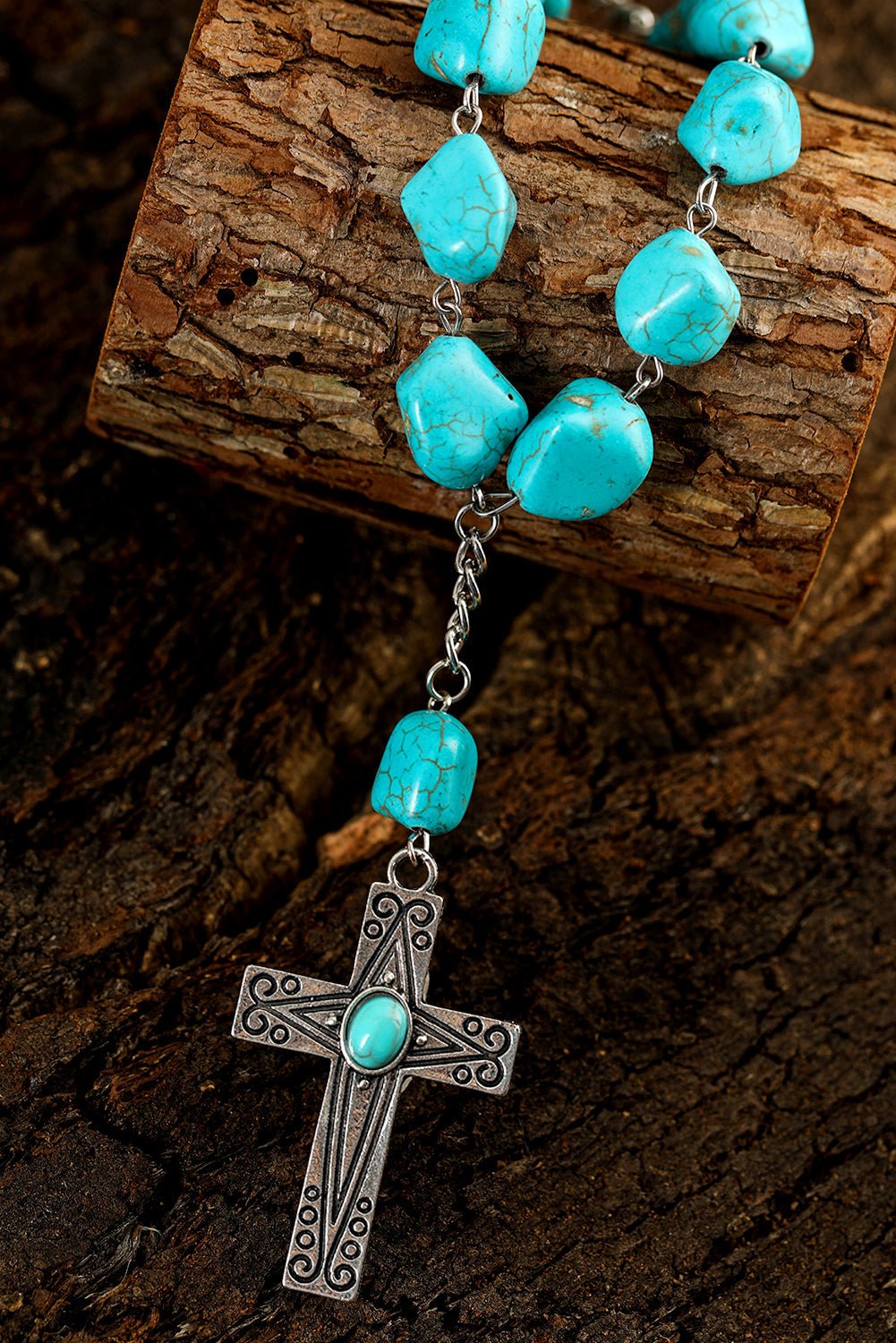 Giana Peacock Cross Pendant Necklace - Hello Beautiful BoutiqueJewelryThreaded Pear