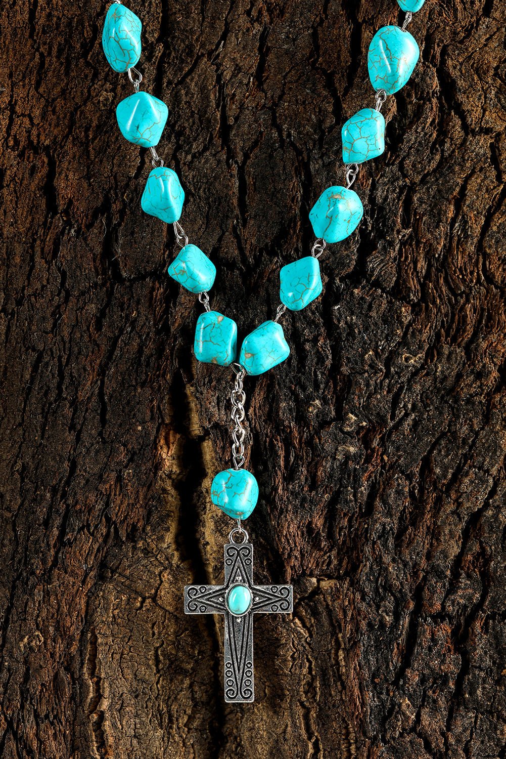 Giana Peacock Cross Pendant Necklace - Hello Beautiful BoutiqueJewelryThreaded Pear