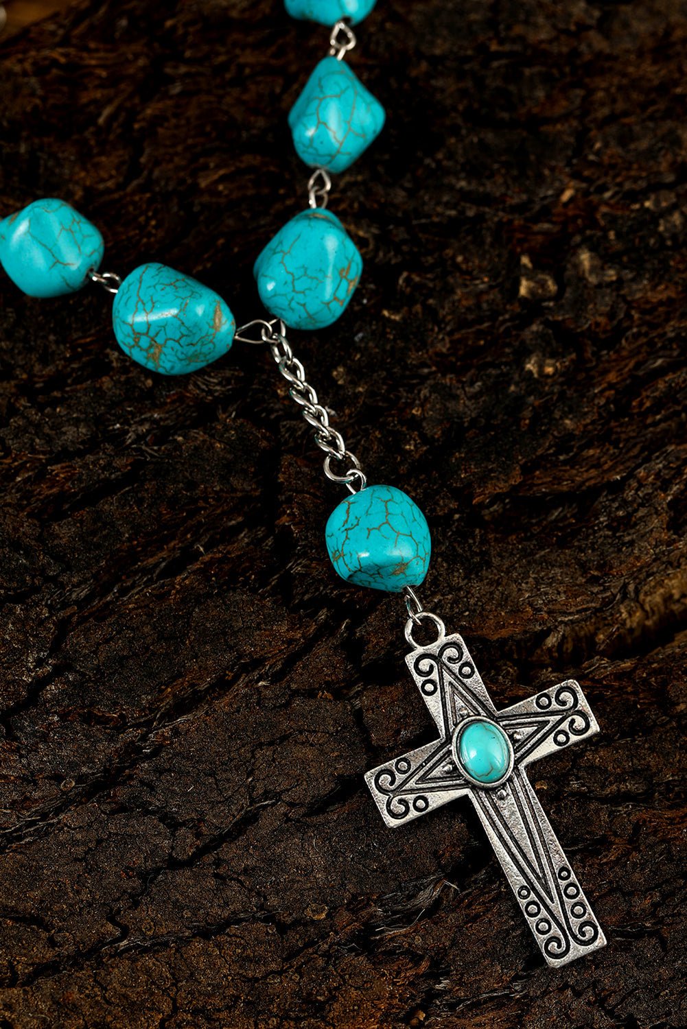Giana Peacock Cross Pendant Necklace - Hello Beautiful BoutiqueJewelryThreaded Pear
