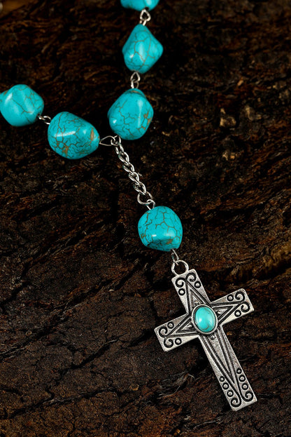 Giana Peacock Cross Pendant Necklace - Hello Beautiful BoutiqueJewelryThreaded Pear
