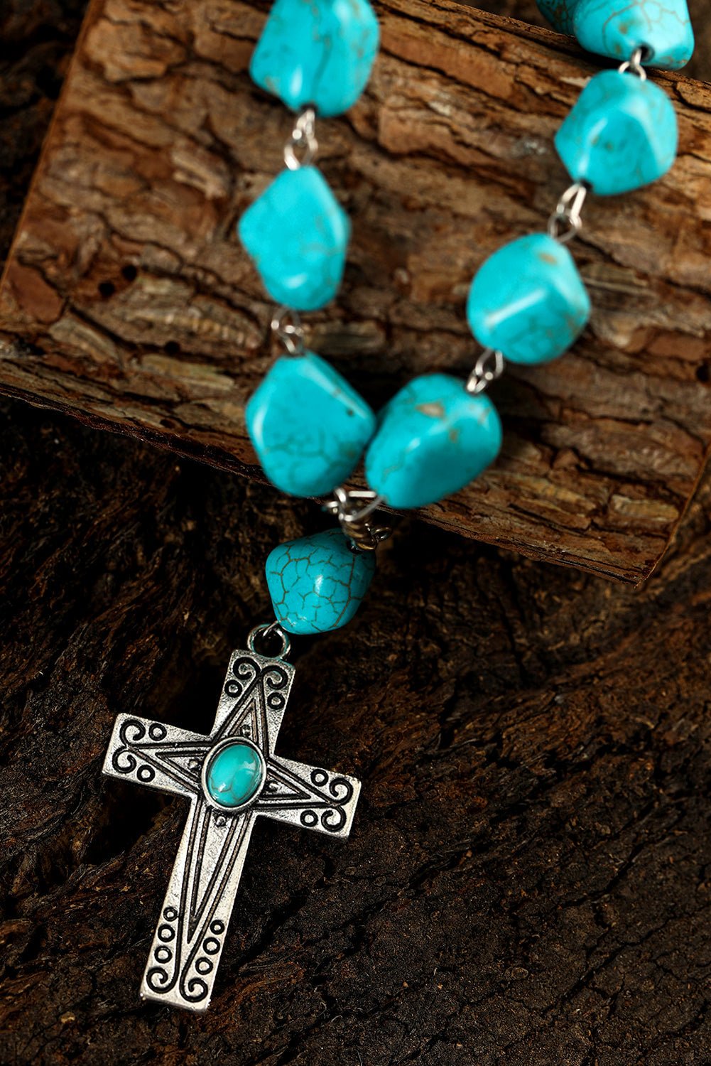 Giana Peacock Cross Pendant Necklace - Hello Beautiful BoutiqueJewelryThreaded Pear