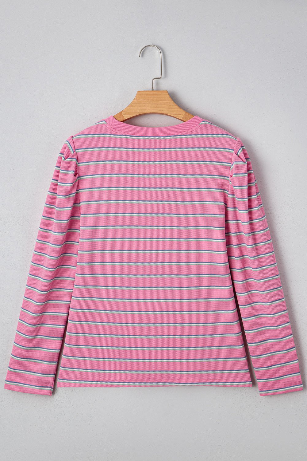Giana Stripe Textured Knit Long Sleeve Top - Hello Beautiful BoutiqueLong Sleeve TopsThreaded Pear