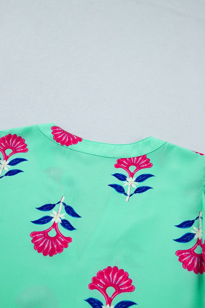 Gianna Floral Flutter Sleeve Blouse - Hello Beautiful BoutiqueBlouses & ShirtsThreaded Pear