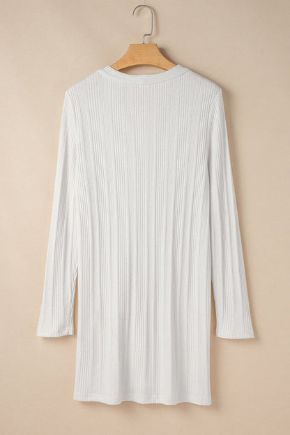 Gianna Ribbed Up Tunic Cardigan - Hello Beautiful Boutique15% OFFThreaded Pear