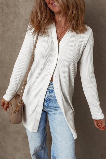 Gianna Ribbed Up Tunic Cardigan - Hello Beautiful Boutique15% OFFThreaded Pear