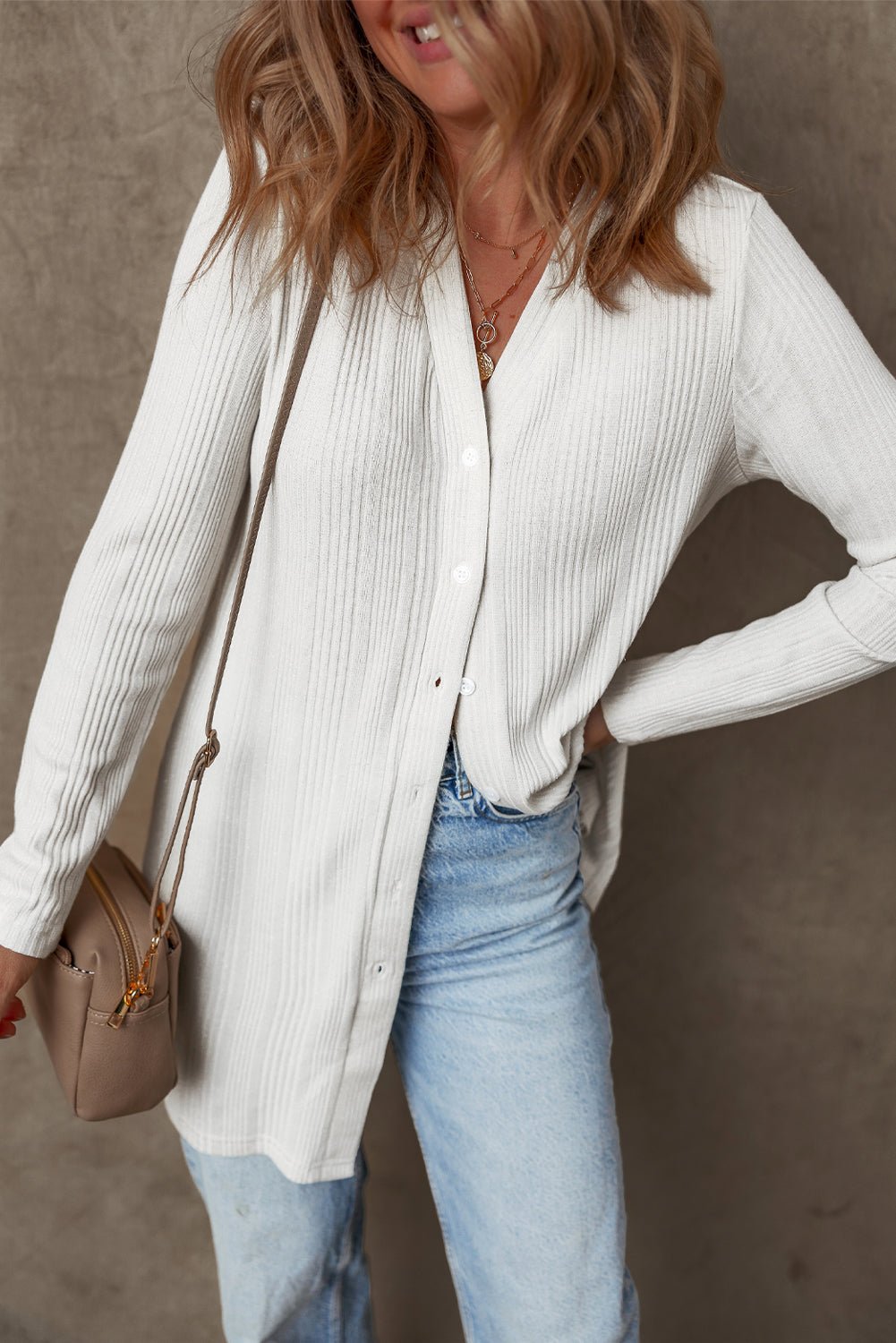 Gianna Ribbed Up Tunic Cardigan - Hello Beautiful Boutique15% OFFThreaded Pear