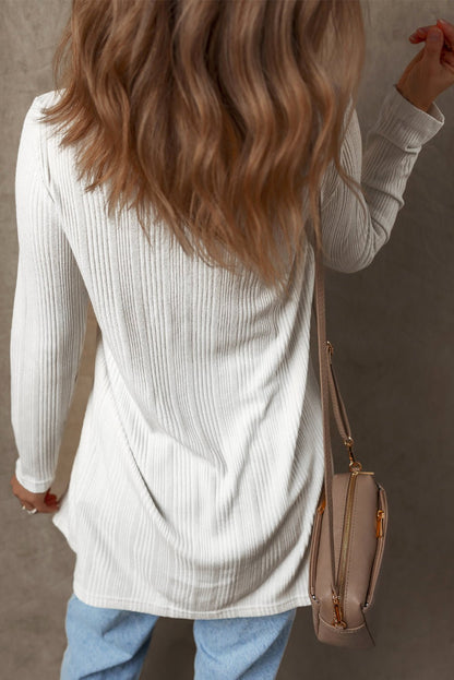 Gianna Ribbed Up Tunic Cardigan - Hello Beautiful Boutique15% OFFThreaded Pear