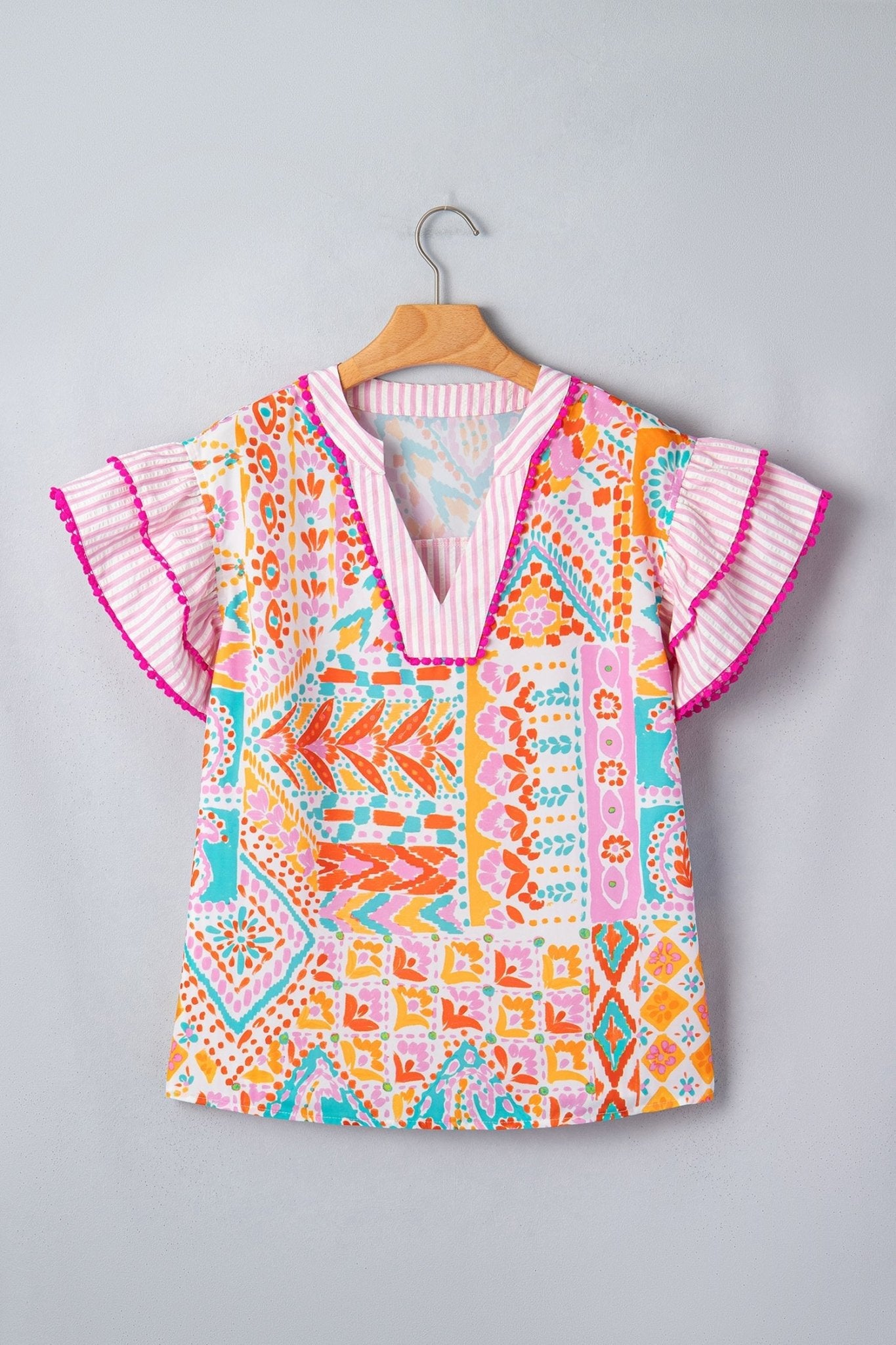 Giovanna Tiered Short Sleeve Blouse - Hello Beautiful BoutiqueBlouses & ShirtsThreaded Pear