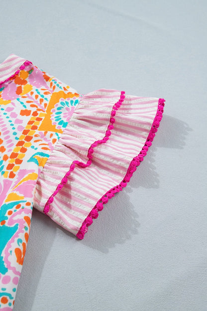 Giovanna Tiered Short Sleeve Blouse - Hello Beautiful BoutiqueBlouses & ShirtsThreaded Pear